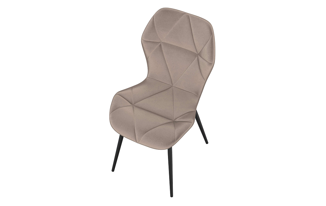 Дора К / стул велюр конфетти мокко/Цвет металл черный